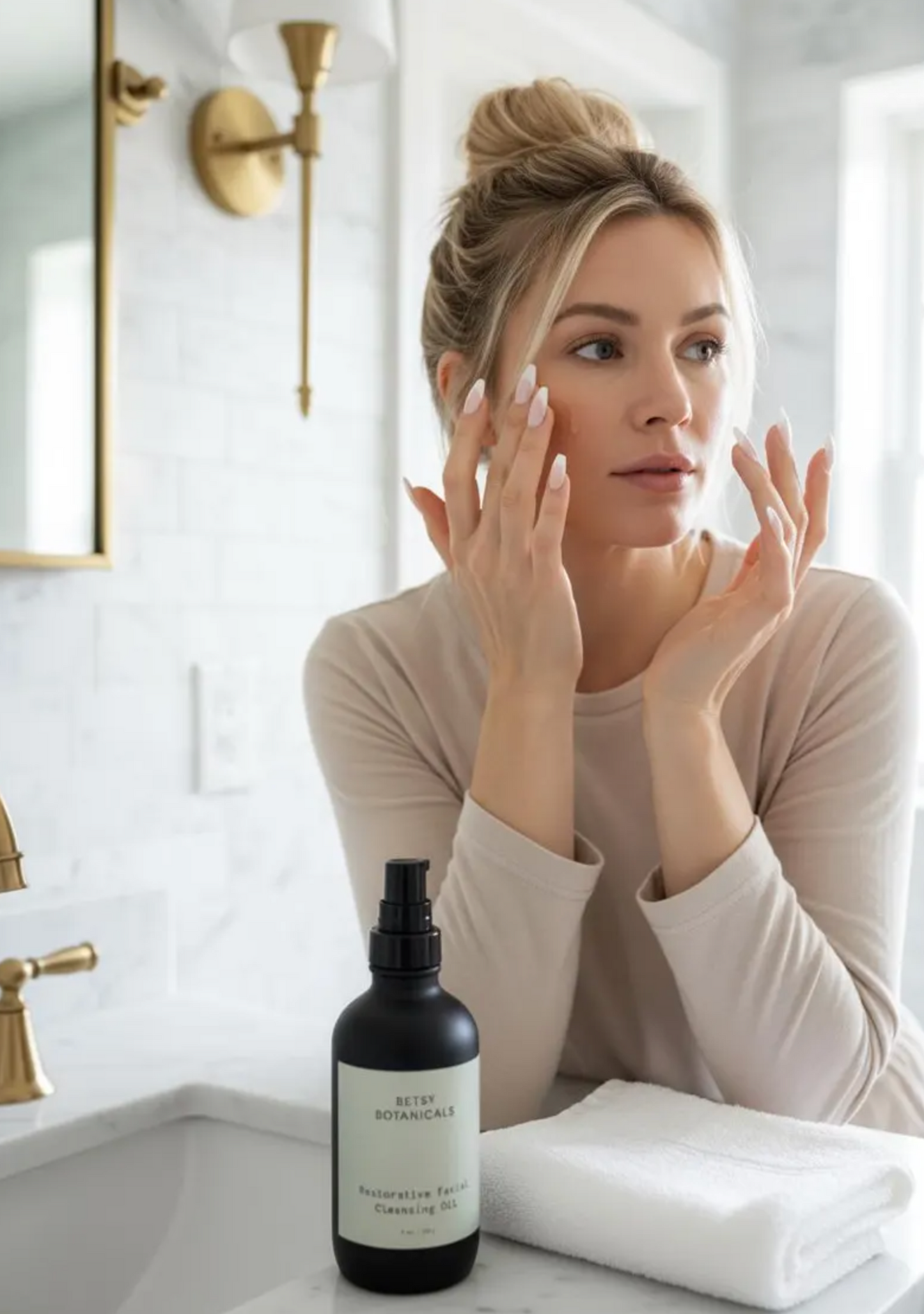 Restorative Cleansing Oil – Organic Makeup Remover & Daily Facial Cleanser (4 oz.)