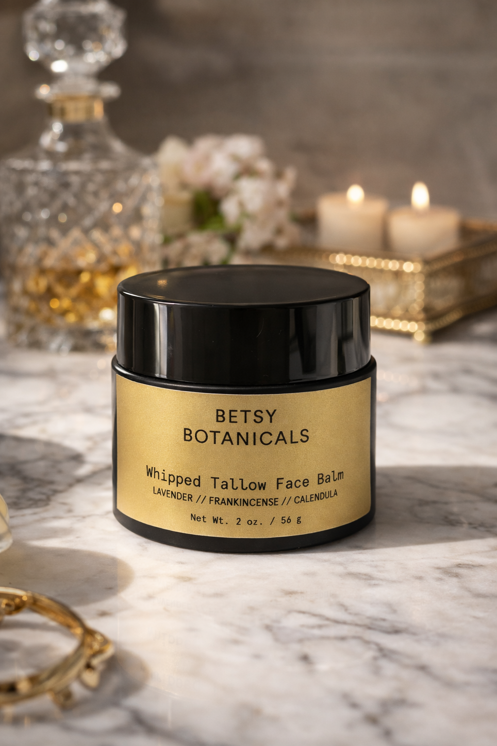 Whipped Tallow Face Balm – Lavender, Frankincense & Calendula
